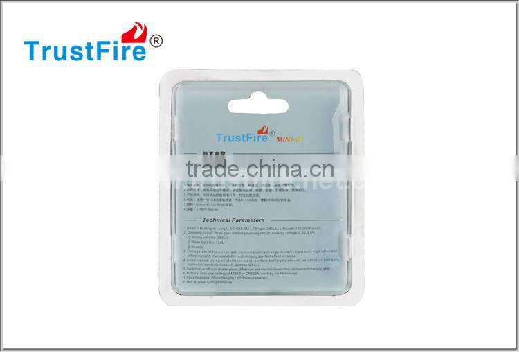 TrustFire MINI-01 mini torch light XM-L T6 280-Lumen flashlight keychain