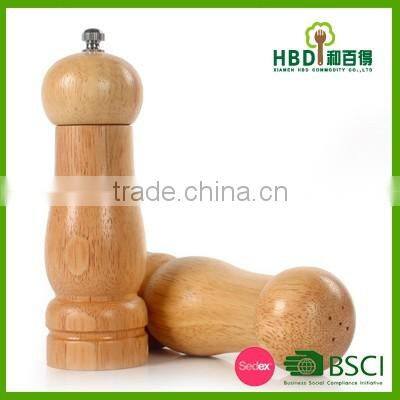Durable desing bamboo pepper grinder/wooden salt grinder