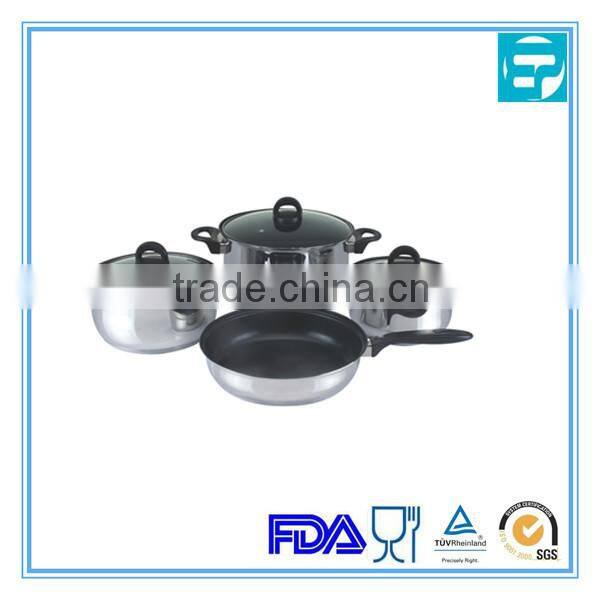 7Pcs stainless steel induction cooker non-stick cookware with bakelite handle