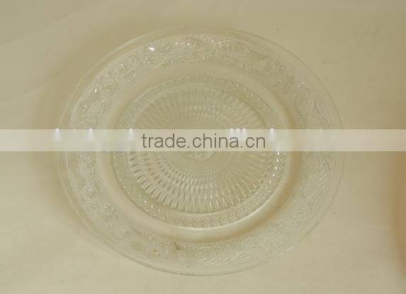 Tableware glass plate set with metal rack
