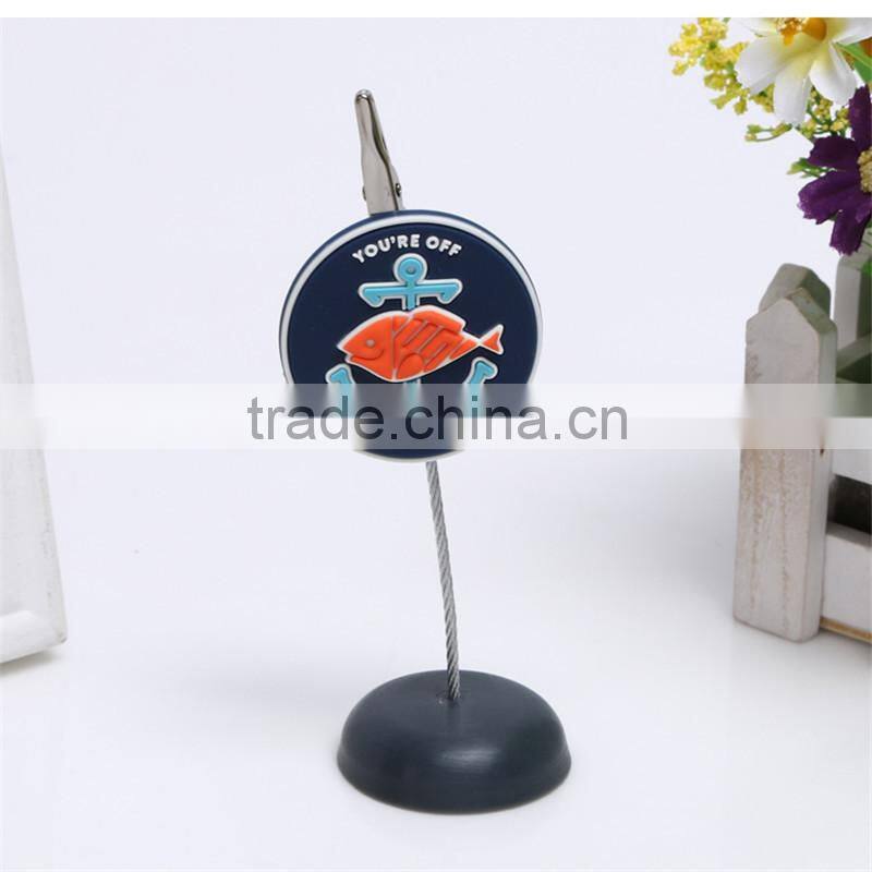Soft pvc name card holder promotion business card memo clip