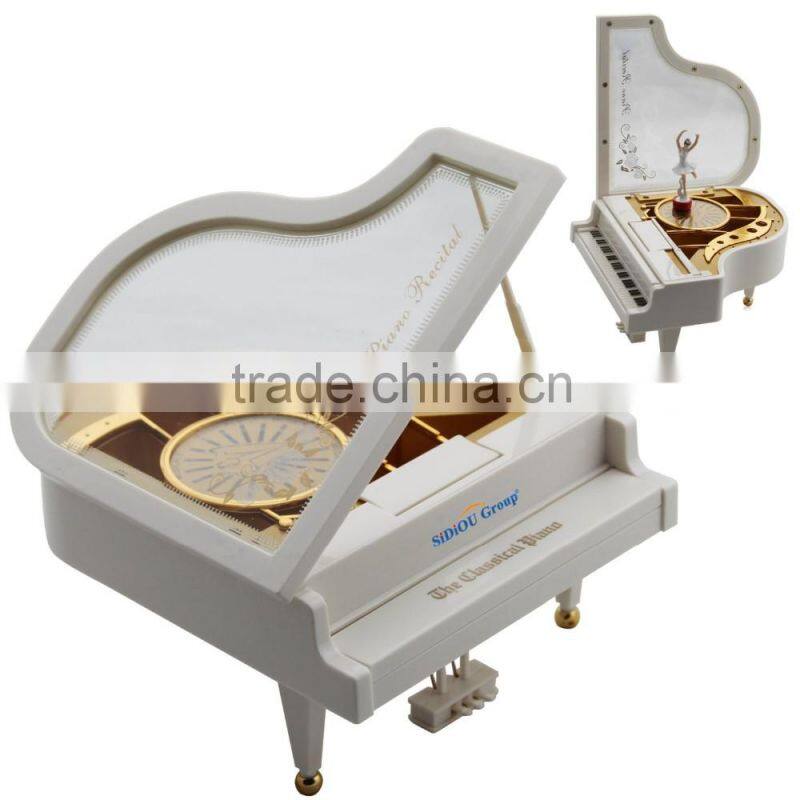 Creative Valentine's Day Gift Laputa Piano Dancing Lovely Ballerina Girls Rotating Music Box Vintage Mechanical Classical