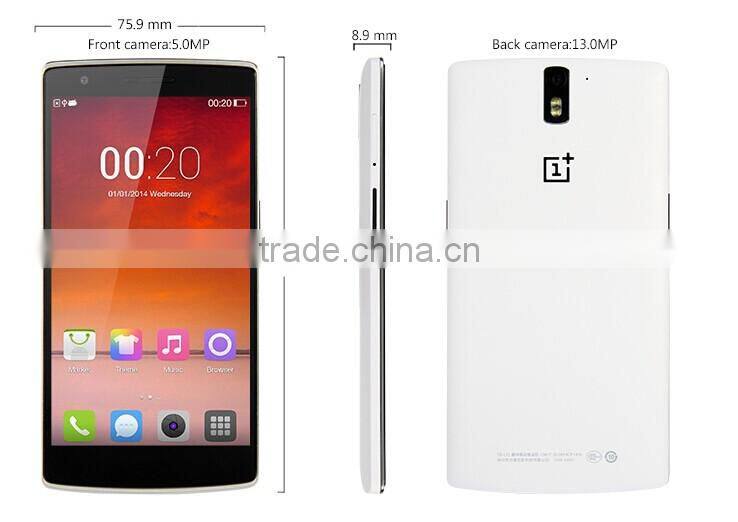 New arrival!!!ultra oneplus one phone android os MSM 8974AC Qualcomm 801 Quad-core 2.5G 3G+16/64GB 5MP+13MP camera Full HD phone