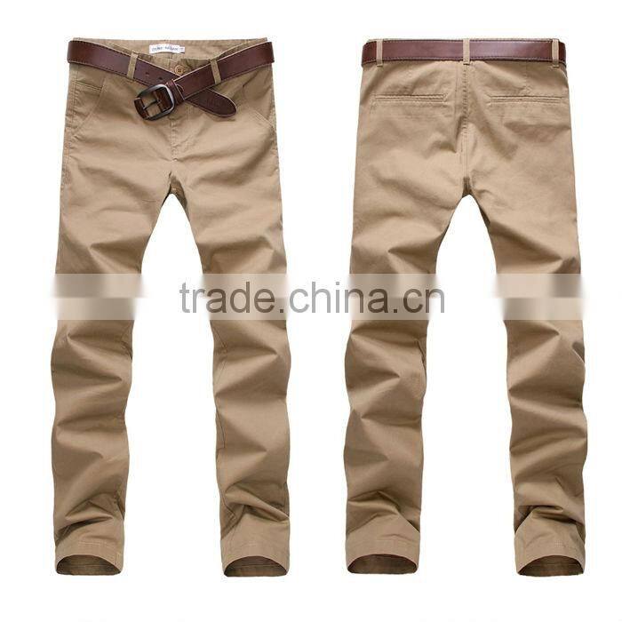 Wholeasle cotton twill casual pants slim fit cotton chino pants for men