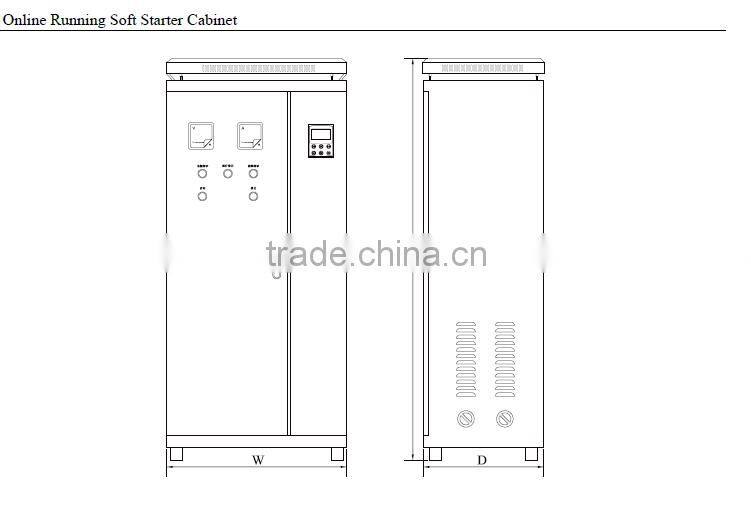 EM-GS3I 380V 22kw online running soft starter cabinet Built-in air breaker without bypass contactor