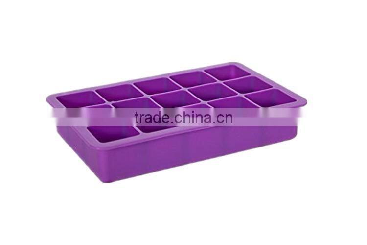 small ice cube tray makes 15 ice cubes,custom logo printing silicone ice cube tray,15 holes small ice cube tray