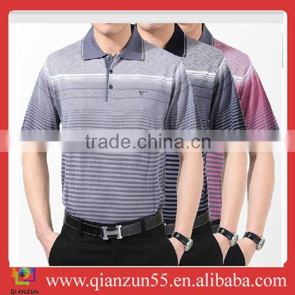 mens t-shirt with contrast collar and pattern classic brand men t-shirts men slim fit t-shirt
