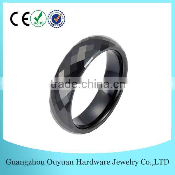 Dome Black Tungsten Ring, Tungsten Carbide Ring, Mens Tungsten Carbide Ring