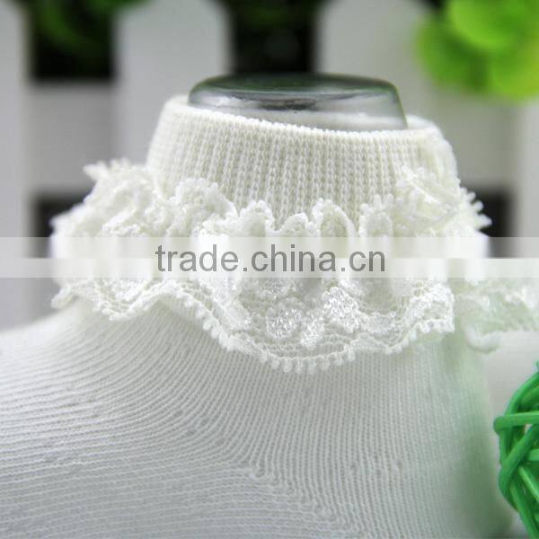 GSB-09 Quality cotton baby lace boot socks with soft nylon lace