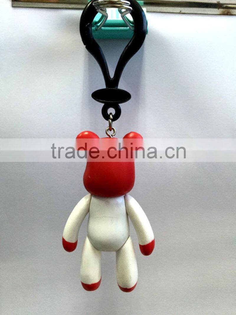 Small Size Groomy Bear Vinyl Toys, Customized Plastic KeyChain Toys
