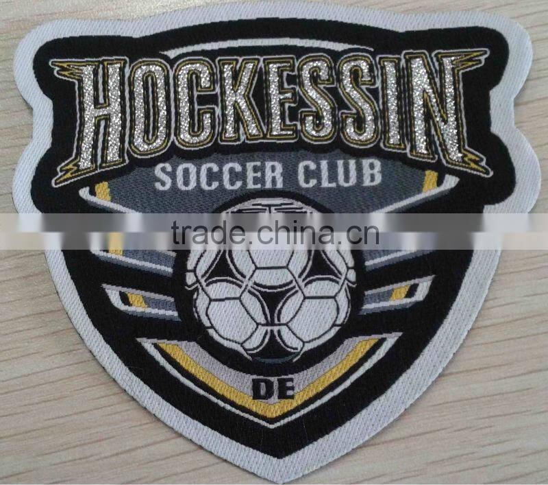 iron-on military woven embroidery patch