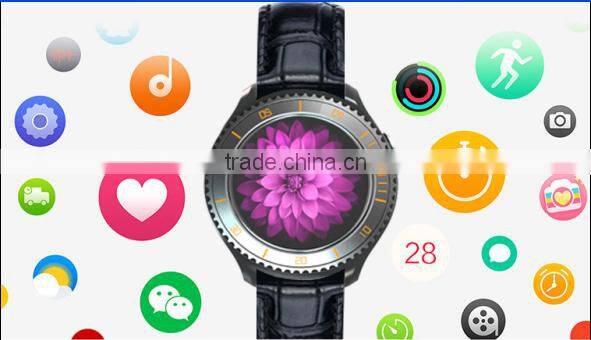 Android 5.1 OS MTK6580 Quad Core I2 Smart Watch Heart Rate Monitor Smartwatch With 3G Wifi Bluetooth GPS Google Play Store