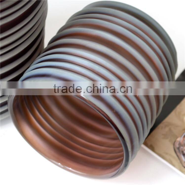 Wholesale Handmade Purple Cylindrical Glass Vase, Hand Carved Art Glass Flower Vase Bottle