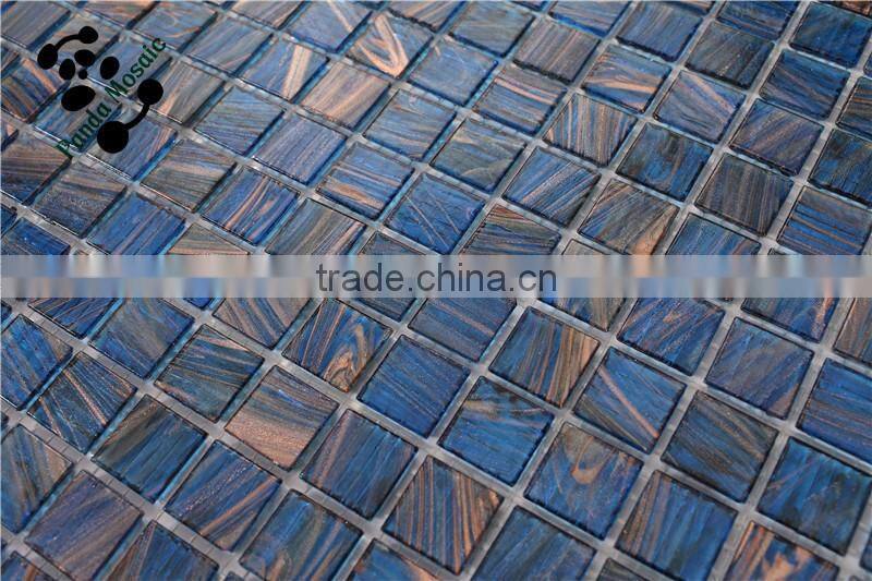 SMH10 Building Materials Mosaic Wholesale Columns Mosaic Goldline Glass Mosaic