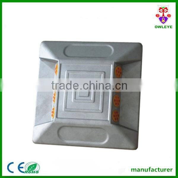 Yellow Reflective Square Aluminium Cat Eyes Road Stud For KSA Market
