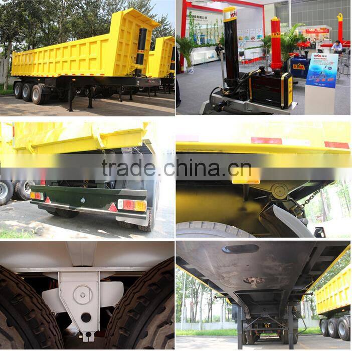 Tractor tipper/ 20-50cbm 2&3 axles rear end dump trailer hydraulic cylinder dump trailer/used trailer tipper trailer