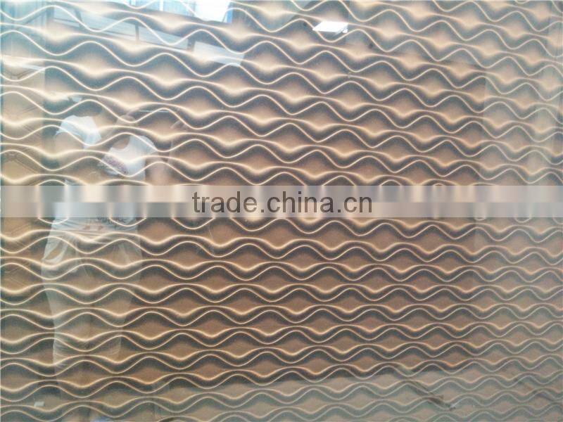 ivory color back painted decorative phantom 3d Glass panel