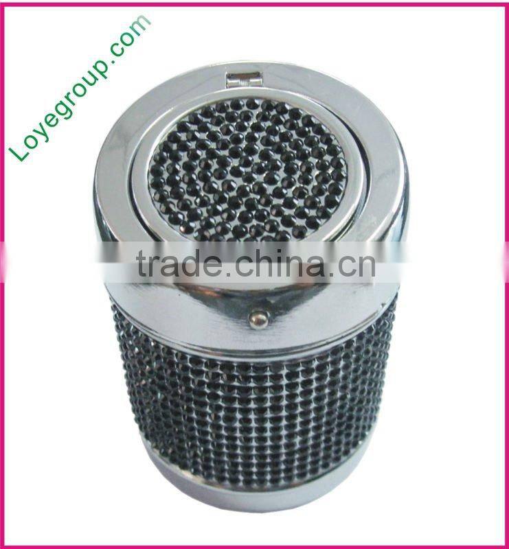 Table ashtray be covered with wood leater