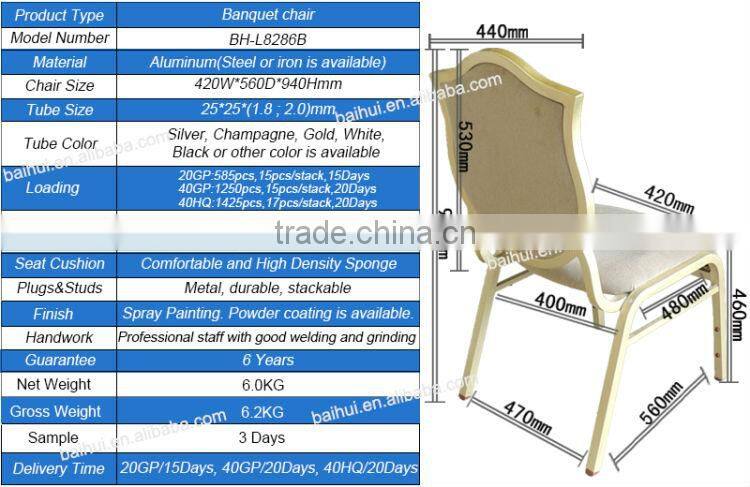 BH-L8286 Unique style comfortable restaurant banquet chair dining chair