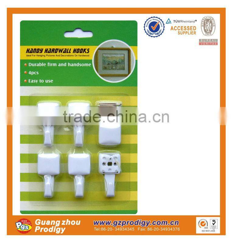 plastic nail-in picture frame hooks handy hard wall hooks hook nails