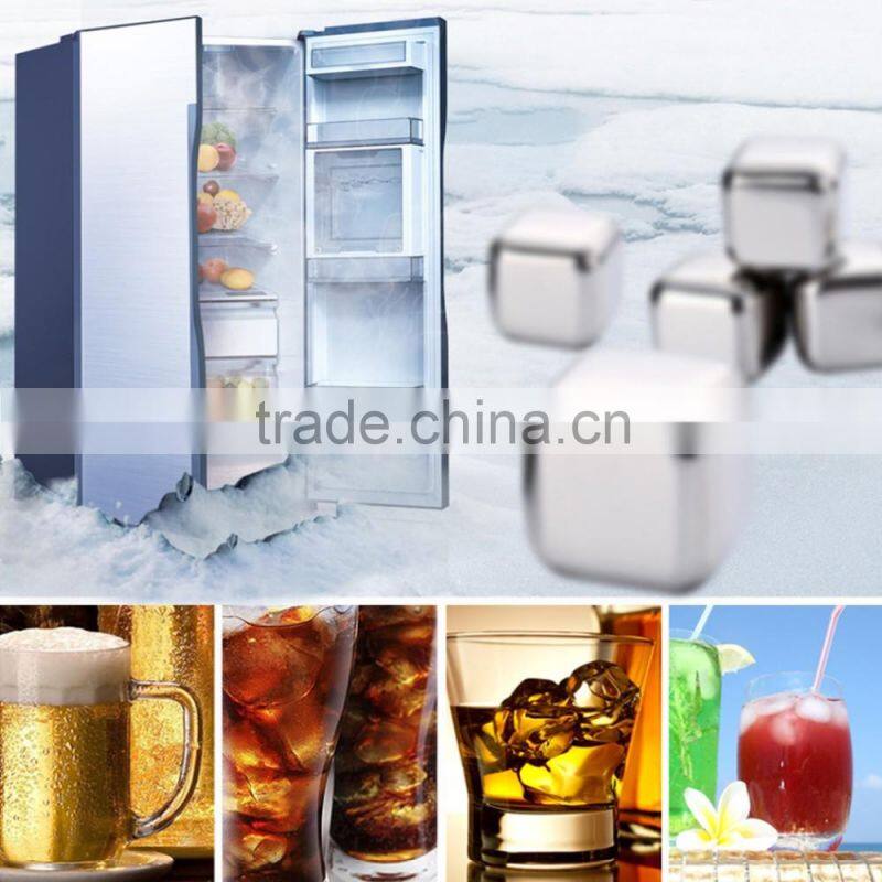 stainless steel whisky cooler rocks/whisky stones/wine ice cubes