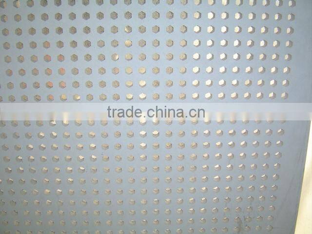 Perforated gypsum ceiling tiles