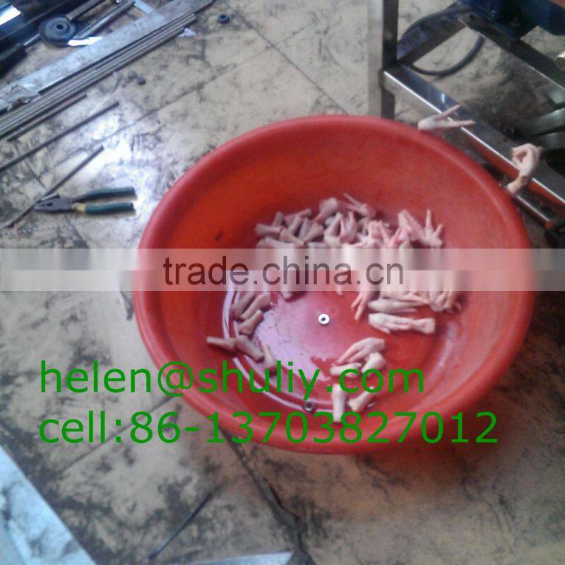 Chicken feet cutter machine and chicken paw machine with 4m working table