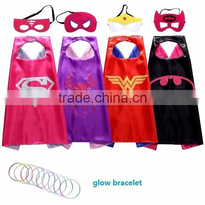 Girls Superhero Dress Up Costumes with Glow Bracelet