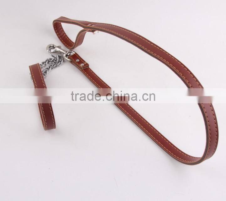 Personalized Design Functional pet collar dog leash Leather Dog Leash for Training Walking, real leather dog leash Made in China