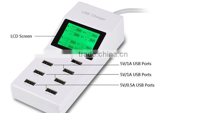 Wholesales USB socket EU/USA/AU/UK USB plug fast 8 port USB charger