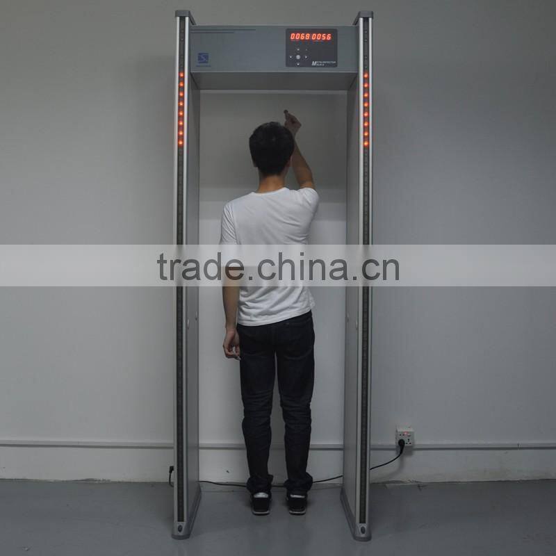 6 ZONES economical Waterproof walk-through metal detector gate