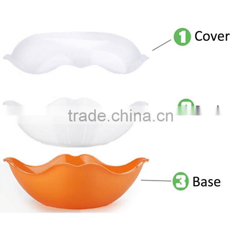 Fruit And Vegetable Drainer Basket With Lid , Plastic Drain Basket