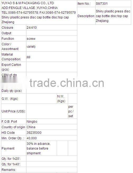 15/415 plastic screw cap for perfume glass bottle