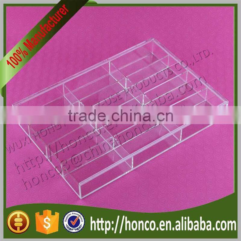 Hot Selling Products 12 Bins Acrylic Jewelry Box Jewel Case,Clear Colour