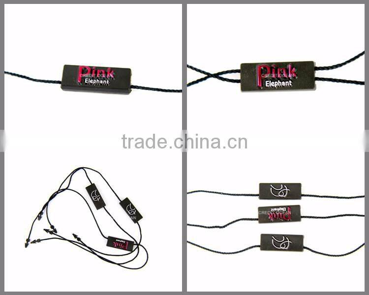 custom garment plastic hang drop string tag
