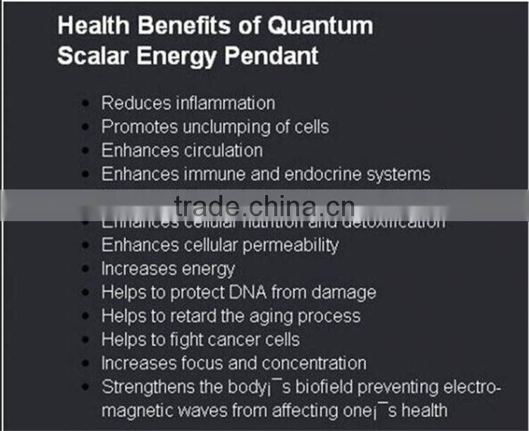 Quantum Scalar Energy Pendant Health Necklace Lava Material