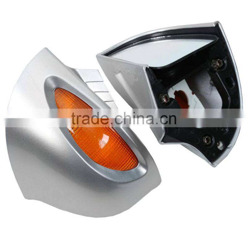 Silver Rear View Mirrors Turn Signal Light For BMW R1100 RT R1100 RTP R1150 RT