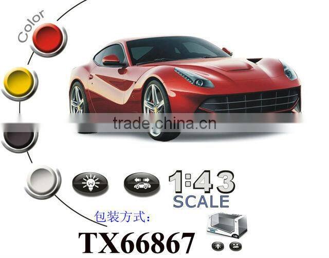 1:36 die cast pull back car toy with light and sound TX70070