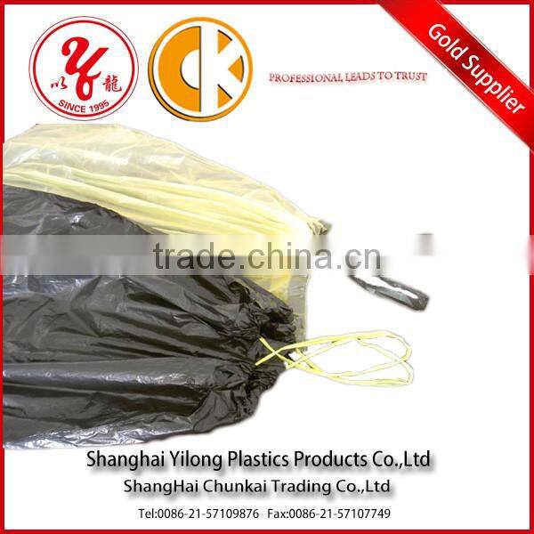 Custom Logo Printing Plastic Heavy Duty Trash Bag with Drawstring