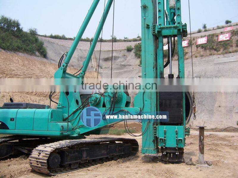 HF-YD7 functional full hydraulic piling driver with hammer for sale ISO & CE certification engineer oversea service ok