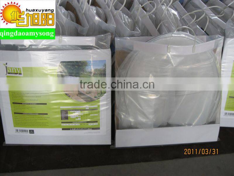 PE agricultural plastic greenhouse easy poly tunnel film with wire frame construction for winter garden