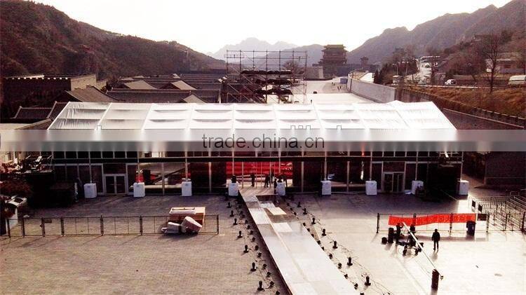 High quality Strong aluminium structure glass black display tents for sale