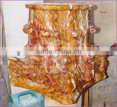 LATEST DESGINE ONYX COLUMNS AND PILLARS CARVING TOPS