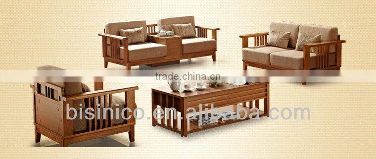 Morden Wooden Sofa With Love Seat Cushion,Full Solid Wood Sofa W Coffee Table,Comfortable Living Room Wood Frame Sofa Set