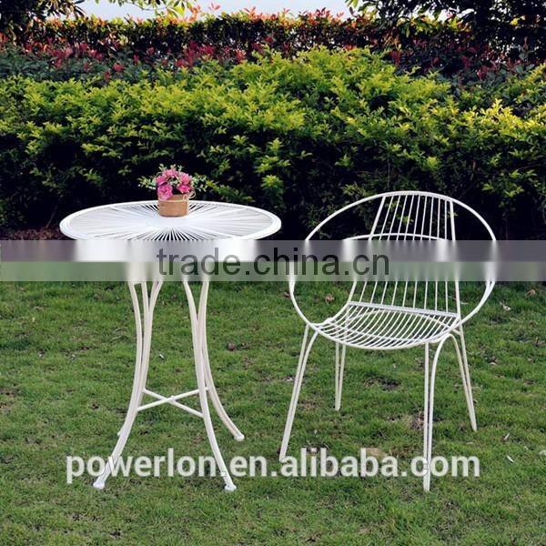 Stylish Wedding Dec French Patio Set Small KD Table 2 Chairs