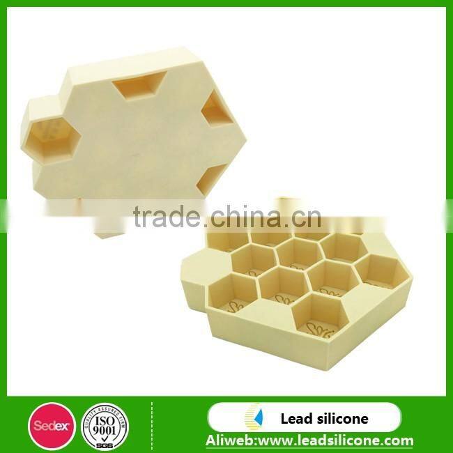 Wholesale Honeycomb Shape Silicone Ice Cube Tray ,Bee's Nest Silicone Ice Cube Tray Mold