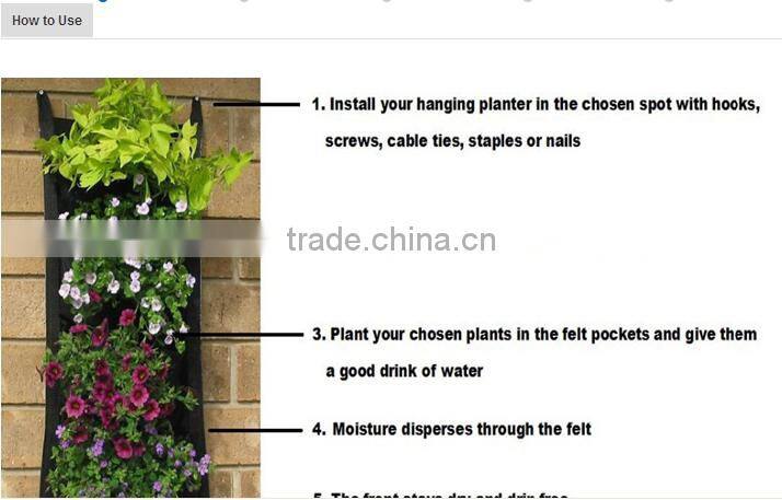 Urban garden vertical living wall planter bags waterproof hanging grow bag