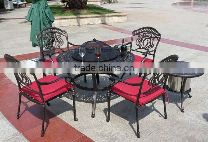 2017 Sigma Cast Aluminum Garden Dining Set Outdoor Table And Chairs