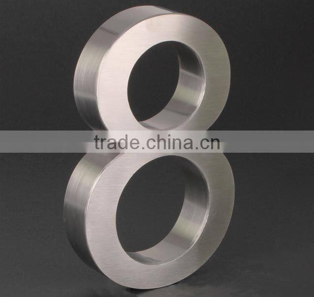 Weatherproof stainless steel door house number