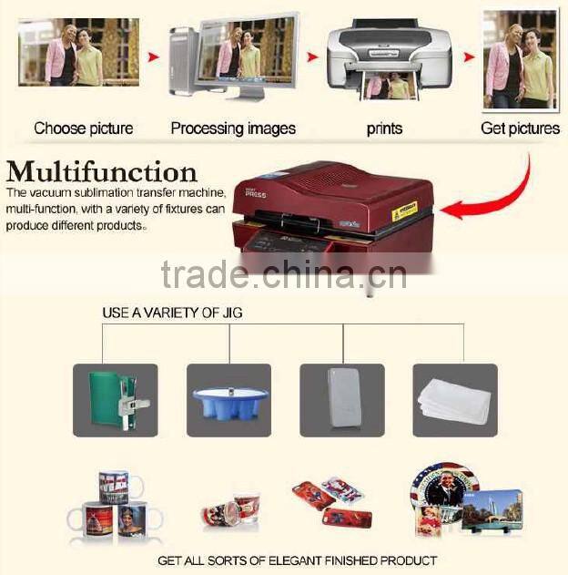 Topjlh 2017 Hot 3d sublimation vacuum heat press printer magic mug printing machine